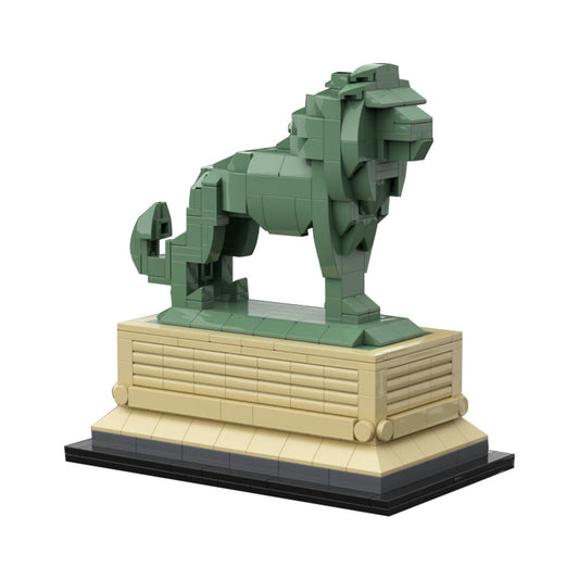 Art Institute Lion Building Kit | Chicago | LEGO-Compatible MOC - 1