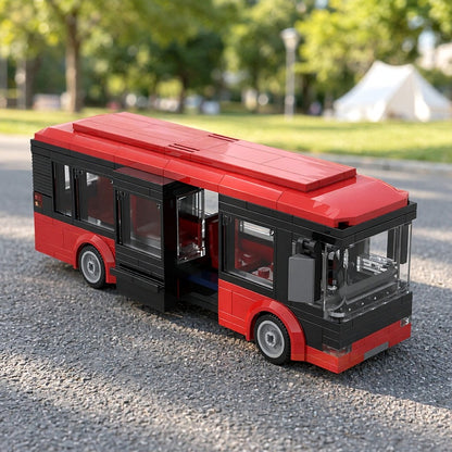 Articulated City Transit Bus MOC Vehicle Building Kit - 3