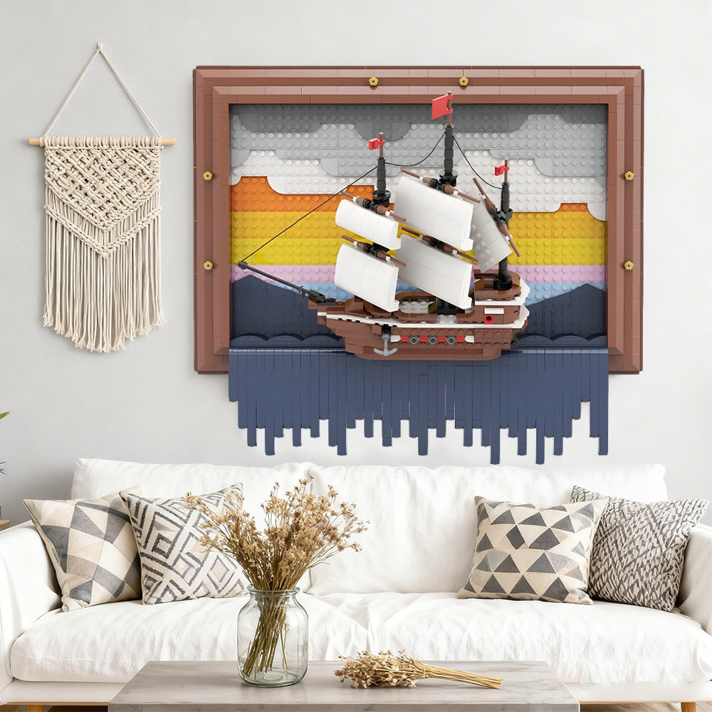 At World's Edge Paintings Building Kit | LEGO-Compatible MOC - 2
