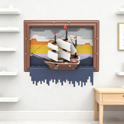 At World's Edge Paintings Building Kit | LEGO-Compatible MOC - 3