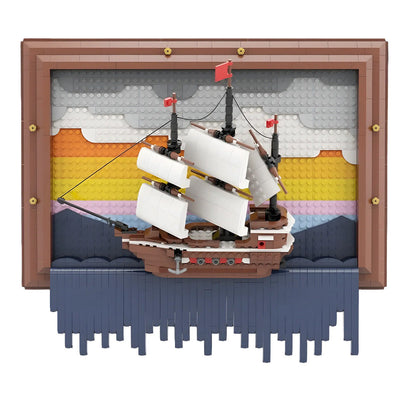 At World's Edge Paintings Building Kit | LEGO-Compatible MOC - 4