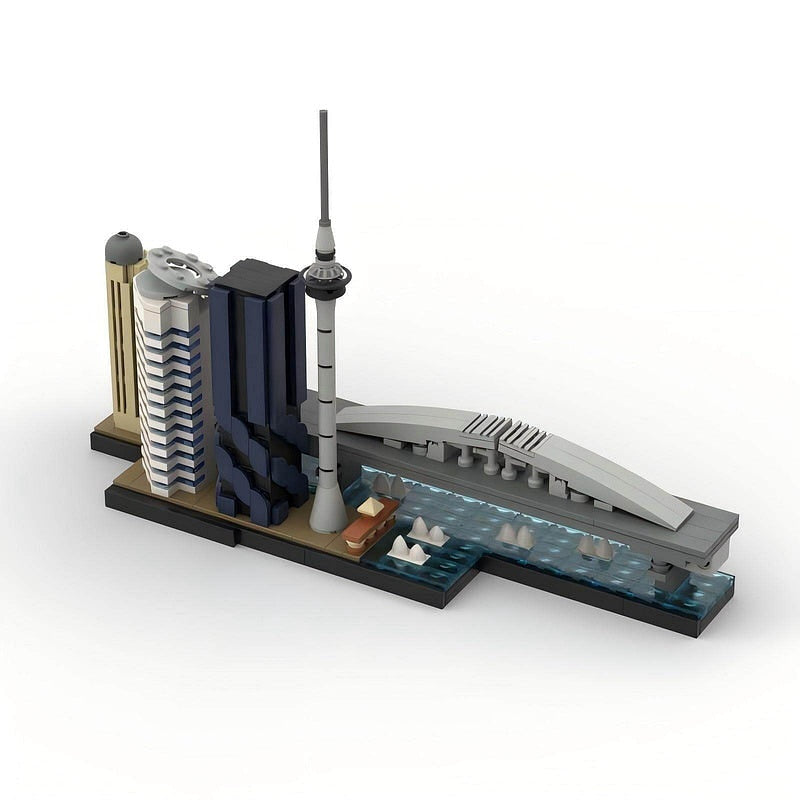 Auckland Skyline MOC City Landmark Building Kit | New Zealand Skyline Model - 1