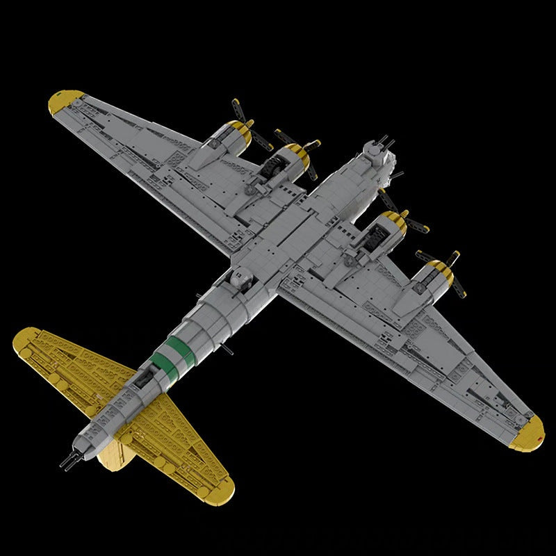 B-17 Flying Fortress Style MOC WWII Heavy Bomber Building Kit - 4