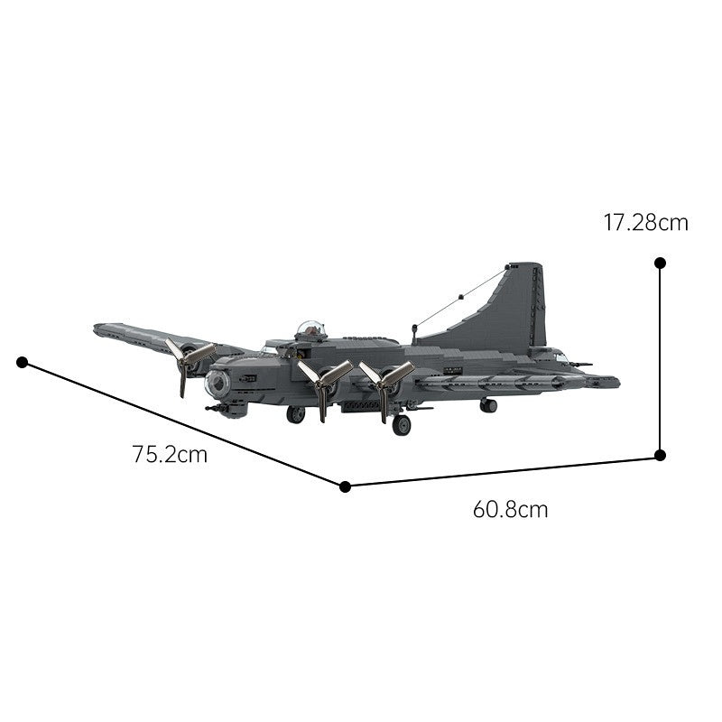 B-17 Flying Fortress WWII Bomber Plane Building Kit | LEGO-Compatible MOC - 3