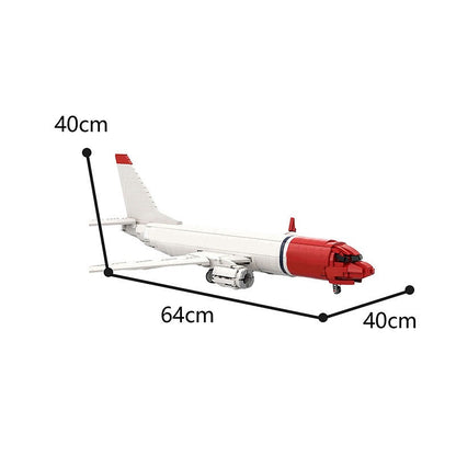 B737-800 Commercial Airliner MOC Building Kit | Red Nose Jet Model - 6