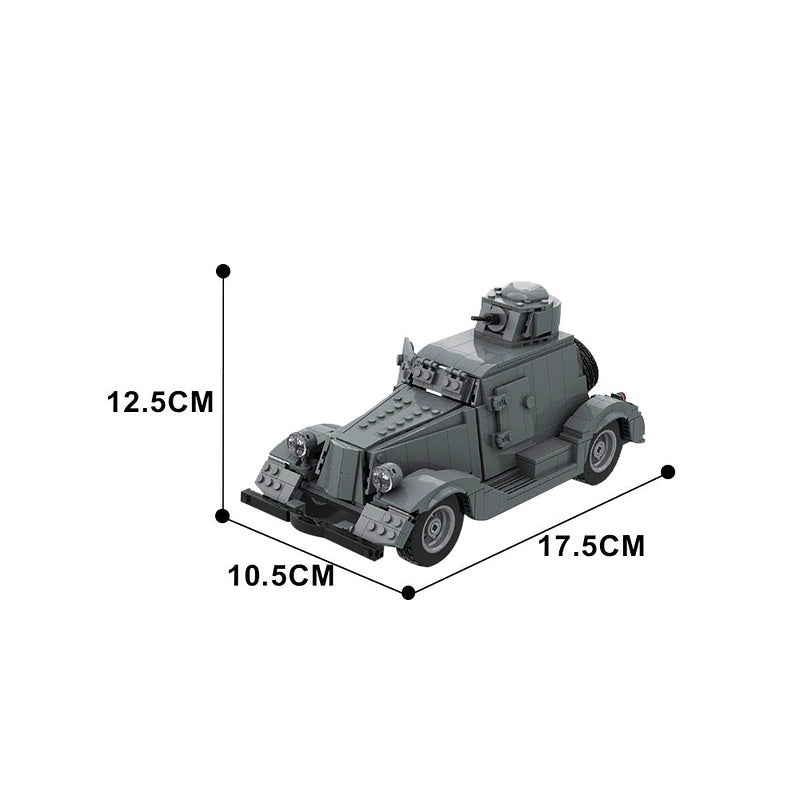 BA-20 Armored Car MOC Building Kit | WWII Recon Vehicle Model - 4
