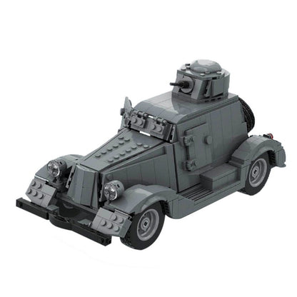 BA-20 Armored Car MOC Building Kit | WWII Recon Vehicle Model - 5