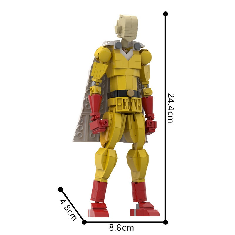 Bald Anime Superhero Figure Building Kit | LEGO-Compatible MOC - 1