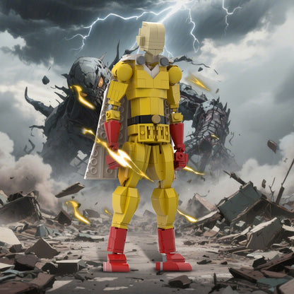 Bald Anime Superhero Figure Building Kit | LEGO-Compatible MOC - 2