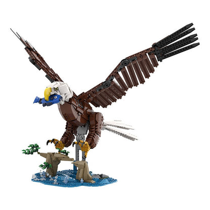 Bald Eagle MOC Building Kit | Majestic Bird of Prey Display Model - 11