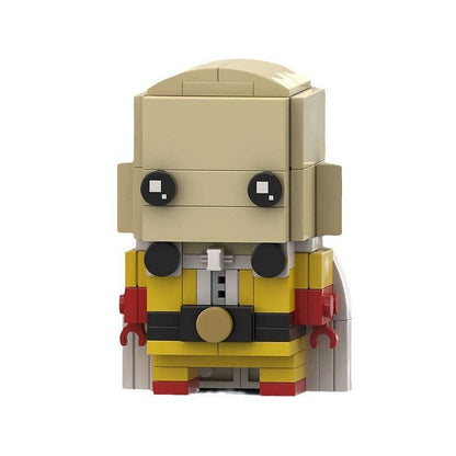 Bald Super Fighter Cube Character MOC Building Kit | Anime Hero Design - 1