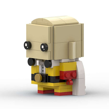 Bald Super Fighter Cube Character MOC Building Kit | Anime Hero Design - 3