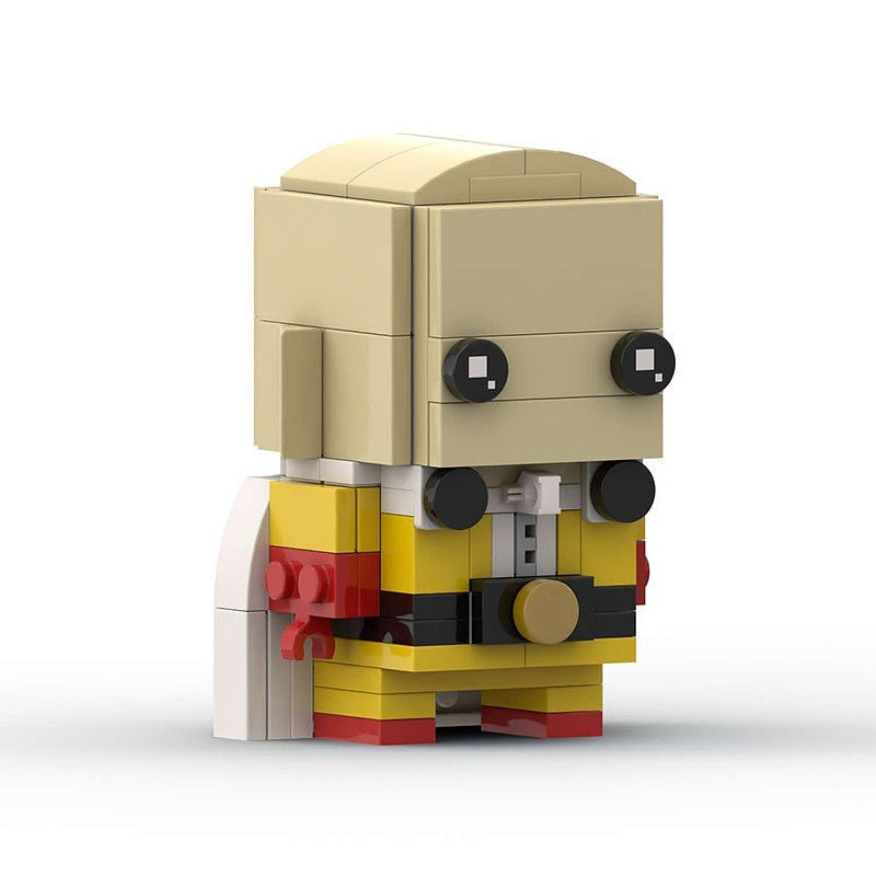 Bald Super Fighter Cube Character MOC Building Kit | Anime Hero Design - 5