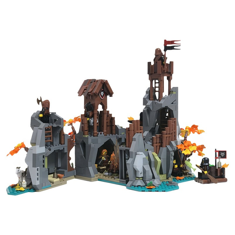 Bandit Mountain Stronghold MOC Fantasy Architecture Building Kit - 4