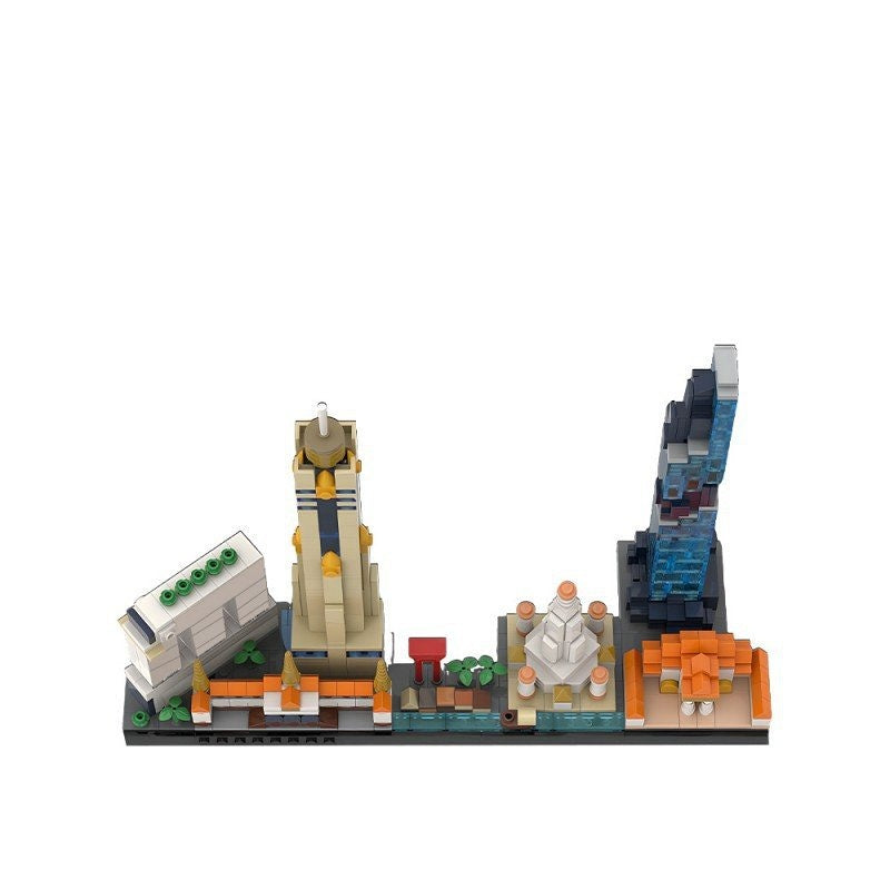 Bangkok Skyline MOC Building Kit | Asian City Architecture Display Model - 2