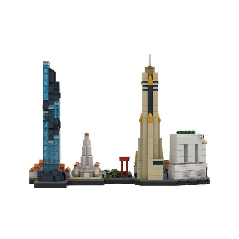 Bangkok Skyline MOC Building Kit | Asian City Architecture Display Model - 3