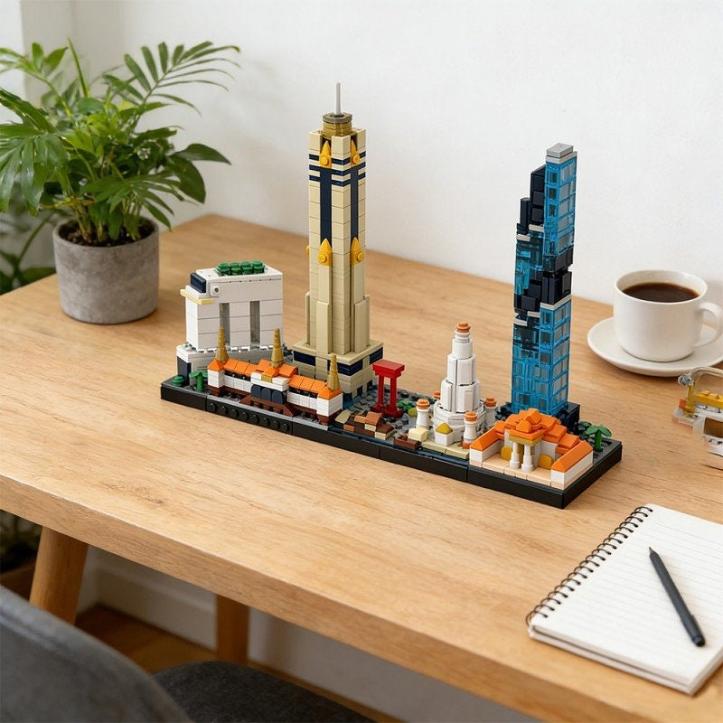 Bangkok Skyline MOC Building Kit | Asian City Architecture Display Model - 5