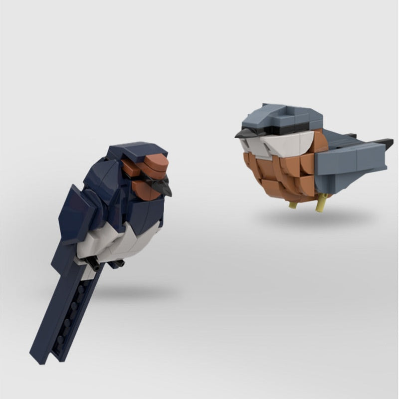 Barn Swallow and Eurasian Nuthatch Building Kit - 3
