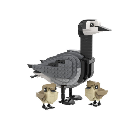 Barnacle Goose and Goslings Building Kit | LEGO-Compatible MOC - 1