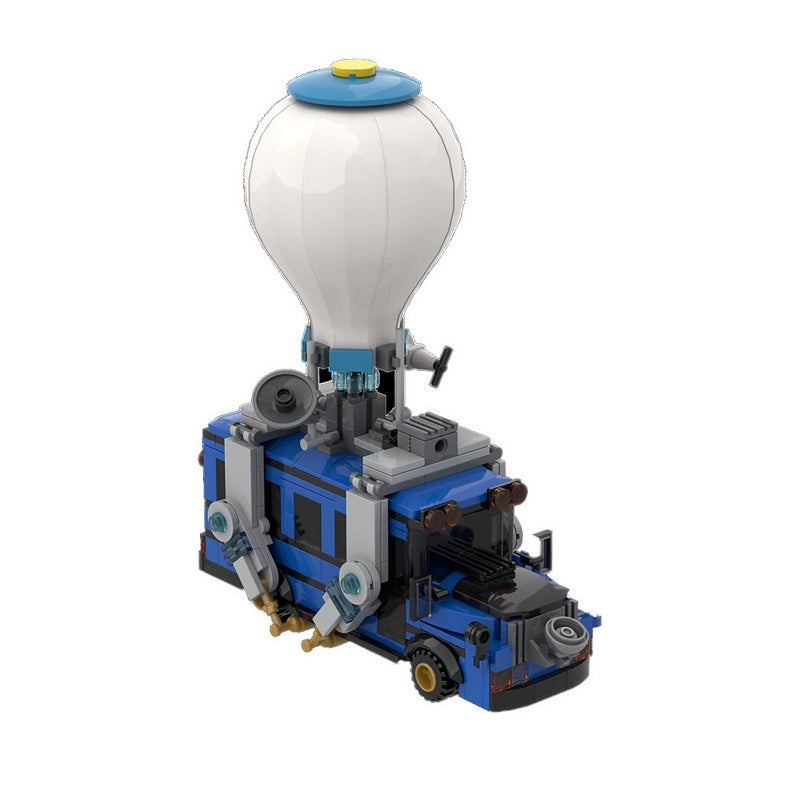 Battle Royale Flying Blue Bus Building Kit | LEGO-Compatible MOC - 1
