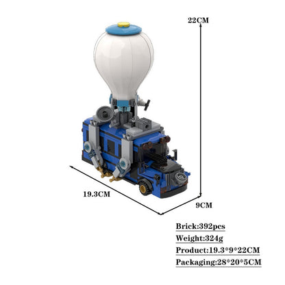 Battle Royale Flying Blue Bus Building Kit | LEGO-Compatible MOC - 4
