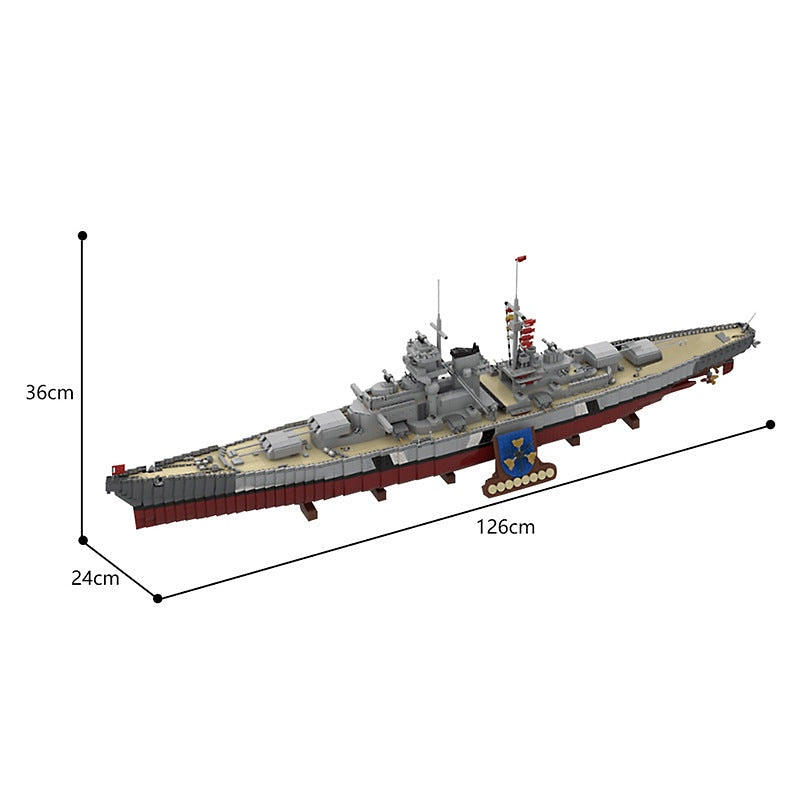 Battleship Bismarck MOC Building Kit | Historic Naval Warship Model - 4