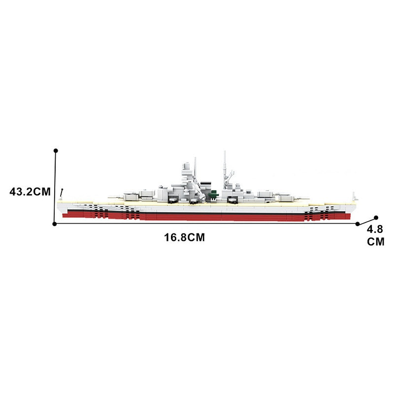 Battleship Bismarck MOC Building Kit | Historic Naval Warship Model - 5