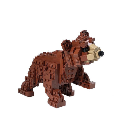 Bear Cub Wildlife MOC Building Kit | Detailed Animal Display Model - 3