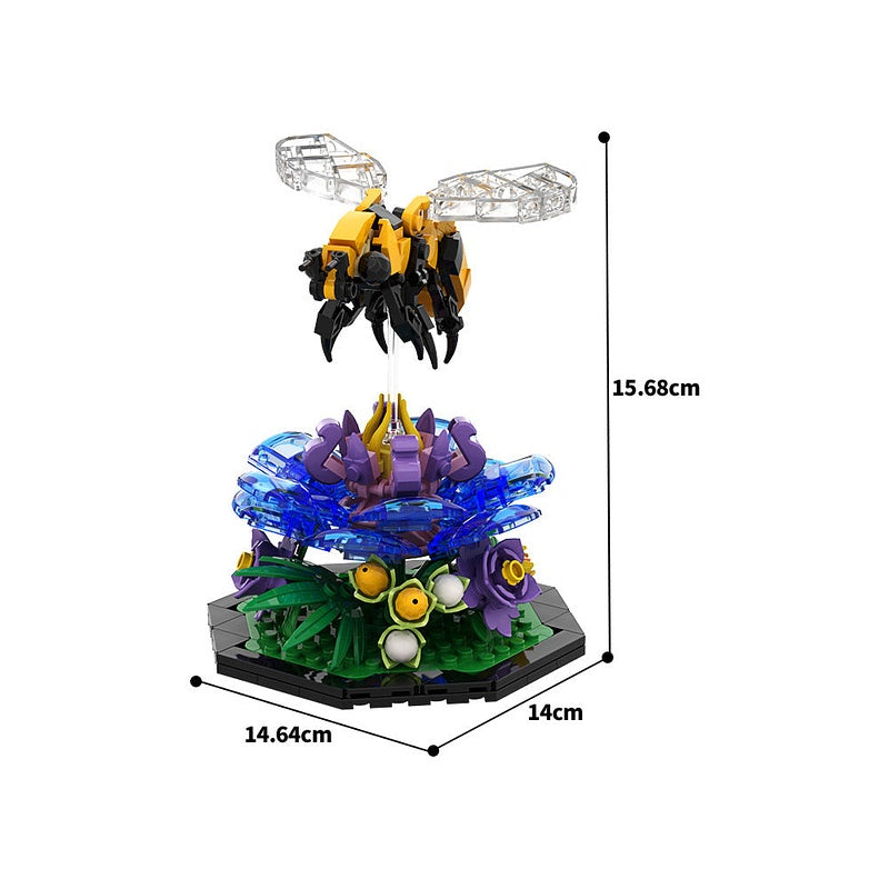 Bee MOC Building Kit | Realistic Insect Animal Figure Model - 5
