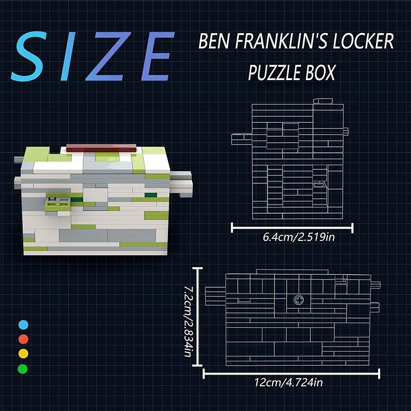 Ben Franklin Locker MOC Building Kit | Historical Display Model - 7