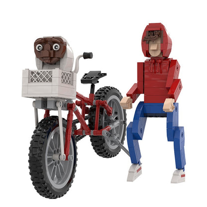 Bicycle Alien Encounter MOC Building Kit | Character Diorama - 3