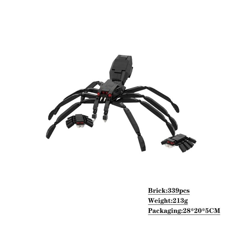 Big Black Spider MOC Building Kit | Realistic Spider Animal Figure Model - 2