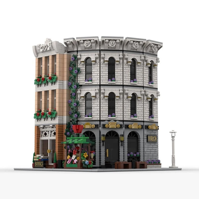 Birch Corner Bank MOC Modular City Architecture Building Kit - 1
