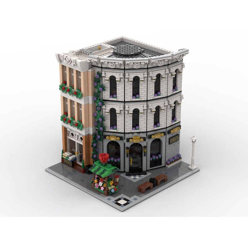 Birch Corner Bank MOC Modular City Architecture Building Kit - 2
