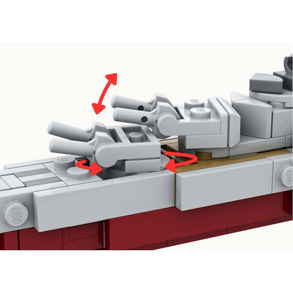 Bismarck Battleship 1:1000 Scale MOC Building Kit - 4