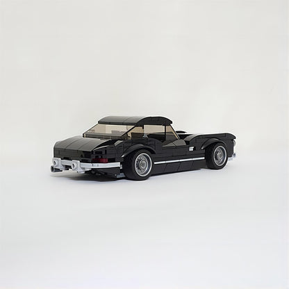 Black 1950s European Classic Grand Touring Sports Car MOC Building Kit - 2
