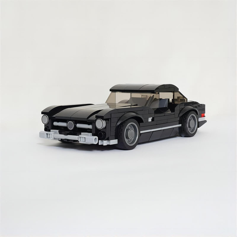 Black 1950s European Classic Grand Touring Sports Car MOC Building Kit - 3