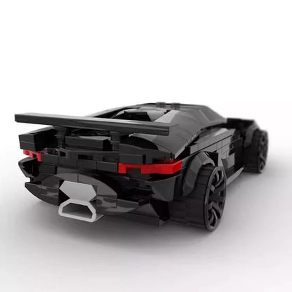 Black 1:25 Aerodynamic Supercar MOC Building Kit - 4