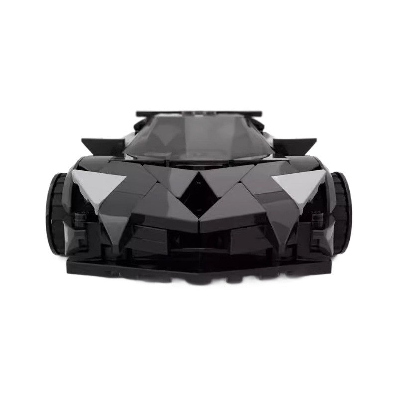 Black 1:25 Aerodynamic Supercar MOC Building Kit - 5