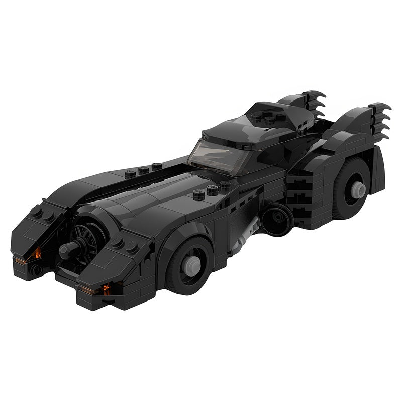 Black 8-Stud Wide Turbine-Nose Gothic Supercar MOC Building Kit - 1
