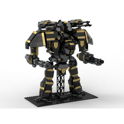 Black & Gold Grimdark Assault Mecha MOC Building Kit - 1