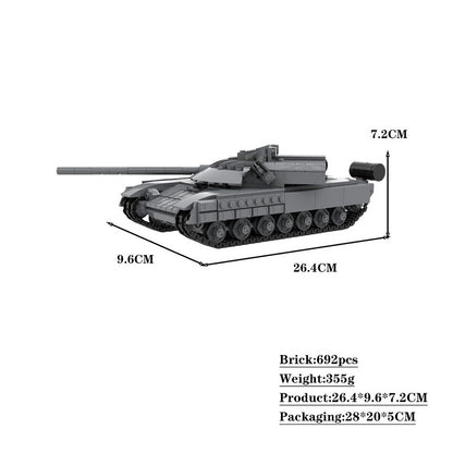 Black Eagle MOC Main Battle Tank Building Kit | Military Model Kit - 4
