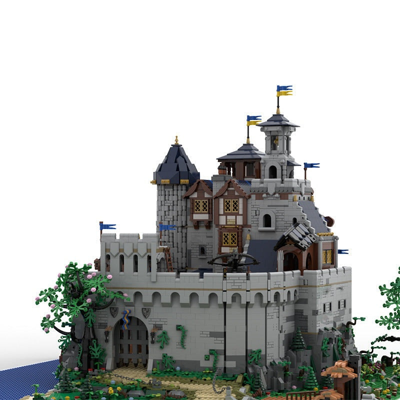 Black Falcon Royal Castle MOC Building Kit | Medieval Fortress Architecture - 1