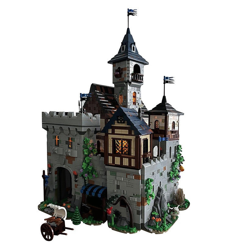 Black Falcon's Castle MOC Building Kit | Medieval Fortress Architecture Model - 3