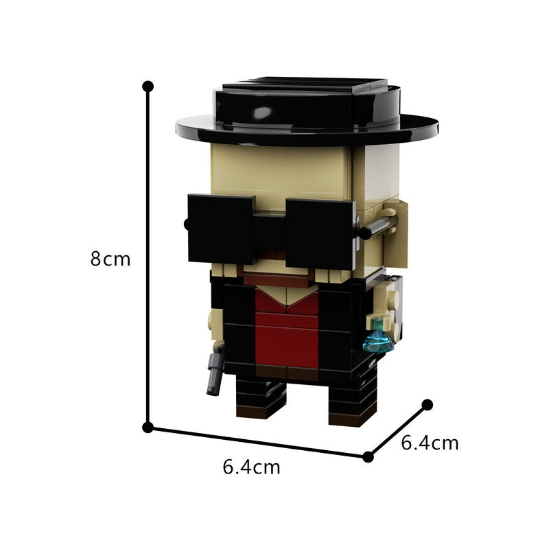 Black Hat Chemist Cube Character MOC Building Kit - 3