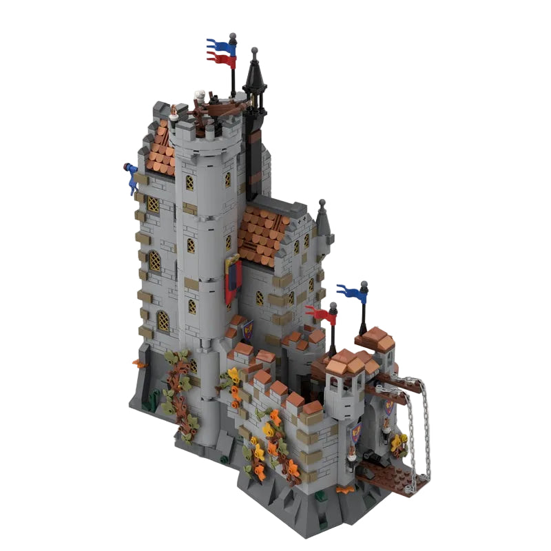 Black Knights Dragon Slayers Castle MOC Medieval Architecture Building Kit - 1