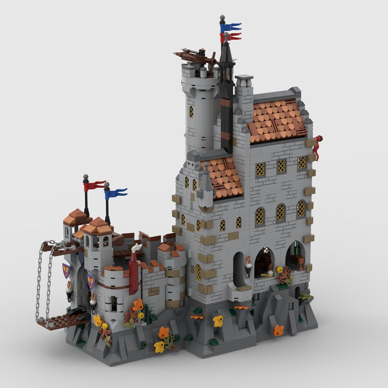 Black Knights Dragon Slayers Castle MOC Medieval Architecture Building Kit - 2