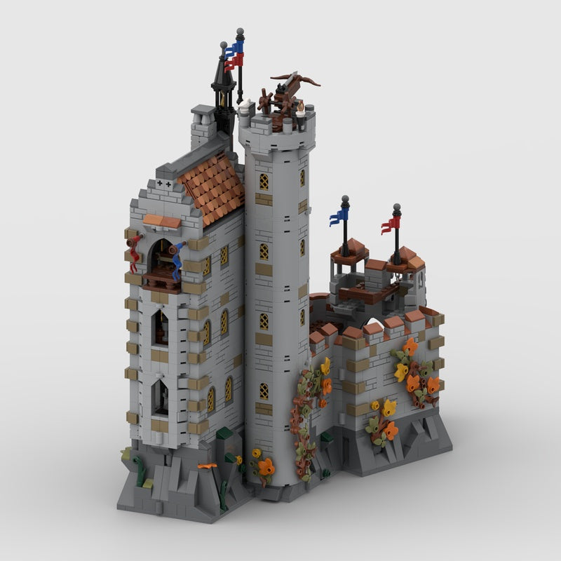 Black Knights Dragon Slayers Castle MOC Medieval Architecture Building Kit - 3