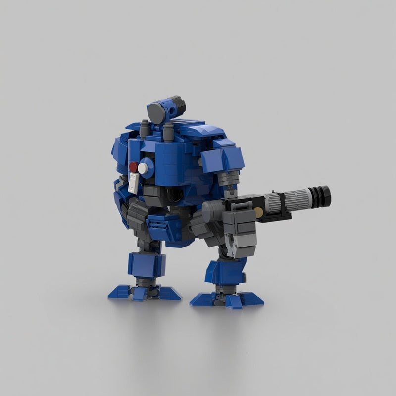 Blue Armored Gatling Assault Mech MOC Building Kit - 2