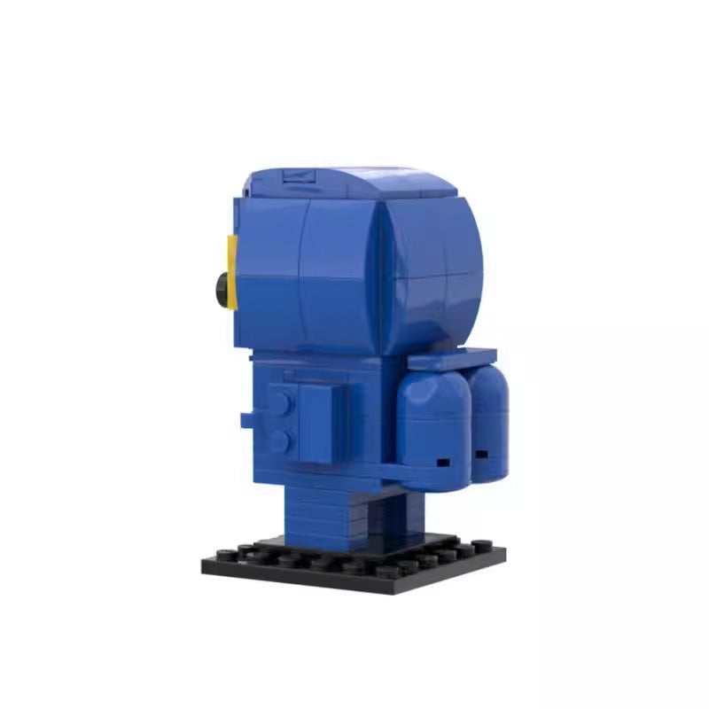 Blue Astronaut Brickheadz Building Kit | Classic Spaceman | LEGO-Compatible MOC - 3